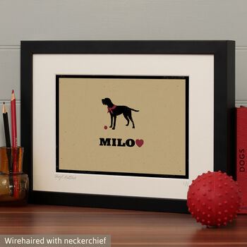 Personalised Viszla Print For One Or Two Dogs, 6 of 12