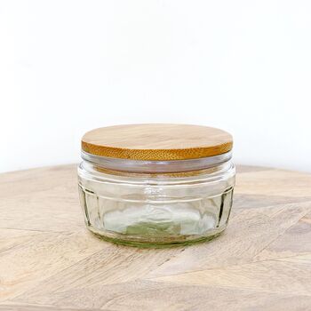 Airtight Bamboo Lids For Upcycling Dessert Pots, 3 of 9