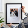 Custom Photo And Caption Paper Anniversary Print, thumbnail 1 of 3