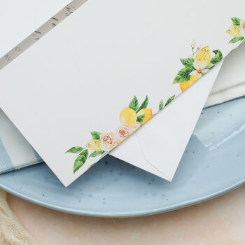 Lemons Folded Wedding Invitation, 2 of 4