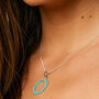 Halo Radiance Turquoise Silver/Gold Large Necklace, thumbnail 1 of 12