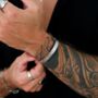 Hammered Adjustable Steel Cuff Bracelet For Men, thumbnail 1 of 12
