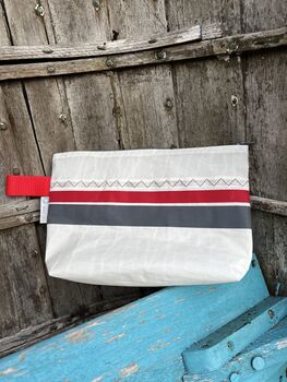 No3 Small Upcycled Versatile Sailcloth Pouch, 7 of 7