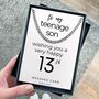 13th Birthday Necklace Teenage Boy Chunky Curb Chain, thumbnail 6 of 6