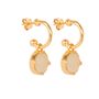 Sparkling White Crystal Hoop Earrings, thumbnail 2 of 4
