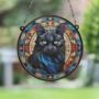 Cat Black Stained Glass Effect Suncatcher, thumbnail 2 of 6