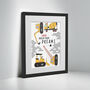 Personalised Construction Children's Nursery Framed Print, thumbnail 2 of 10