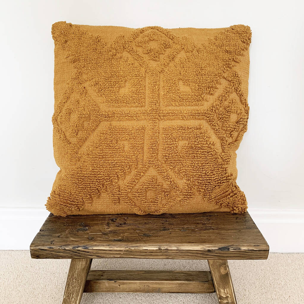 Scandi Mustard Cushion By The Den & Now