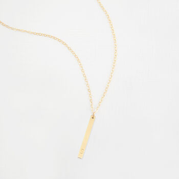 Personalised Vertical Bar 'Initial' Necklace, 2 of 10