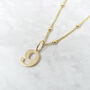 18ct Gold Plated Number Pendant Charm Necklace, thumbnail 1 of 7