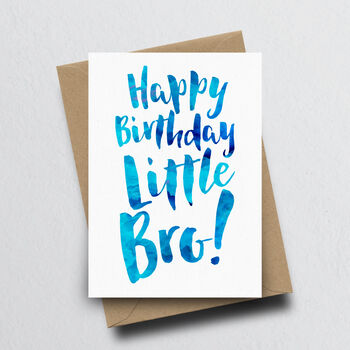 'Happy Birthday Little Bro' Birthday Card, 2 of 2