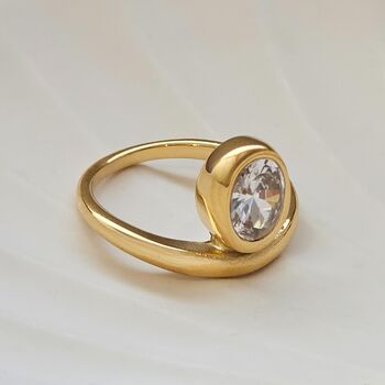 Floating Oval Diamond Ring, 7 of 9