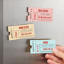 Personalised Favourite Concert Ticket Fridge Magnet, thumbnail 1 of 5
