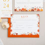 Burnt Orange Floral Wedding Invitation Set, thumbnail 4 of 9