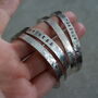 Personalised Flat Fronted Silver Bangle –, thumbnail 3 of 4