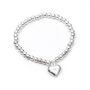 Personalised Sterling Silver Heart Beaded Bracelet, thumbnail 4 of 4