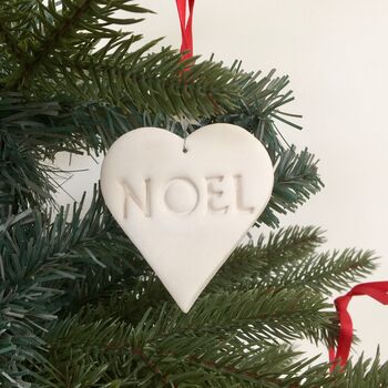 Noel Hanging Christmas Tree Heart Decoration, 3 of 3