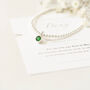 Sterling Silver May Birthstone Bracelet, thumbnail 4 of 9