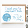 Personalised Tooth Fairy Card And Badge Blue, thumbnail 2 of 4