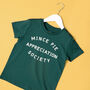 'Mince Pie Appreciation Society' Kid's T Shirt, thumbnail 1 of 6