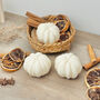 Natural White Pumpkin Candle Halloween Home Decor, thumbnail 1 of 10