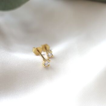 Gold Chained Earrings, Christmas Jewellery Gift For Her, Dainty Gold Earring, 4 of 7