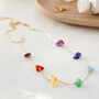 Gold Plate Seven Chakra Raw Stone Crystal Necklace, thumbnail 1 of 4