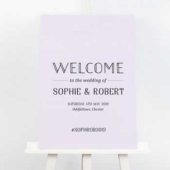 Millie Art Deco Wedding Welcome Sign, 4 of 5