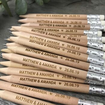 Personalised Wedding Favour Alternative Pencil Us In, 2 of 2