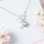 Jenna Personalised Birthstone Necklace Sterling Silver, thumbnail 4 of 5