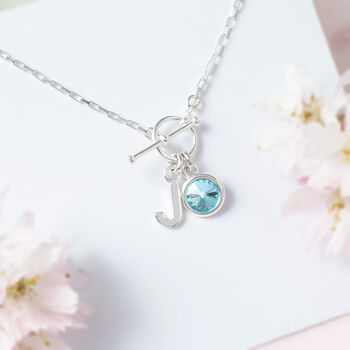 Jenna Personalised Birthstone Necklace Sterling Silver, 4 of 5