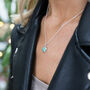 Turquoise And Silver Pendant Necklace, thumbnail 2 of 5
