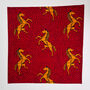 African Print Cotton Napkin | Red Horse Abi Print, thumbnail 7 of 7