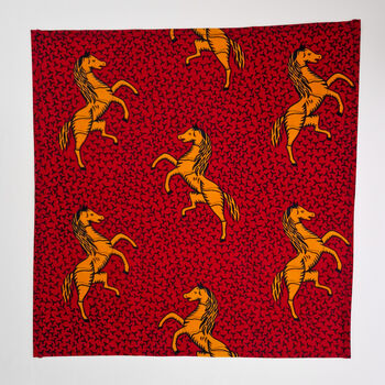 African Print Cotton Napkin | Red Horse Abi Print, 7 of 7