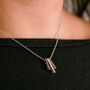 Sterling Silver Geometric Three Bar Drop Necklace, thumbnail 1 of 7