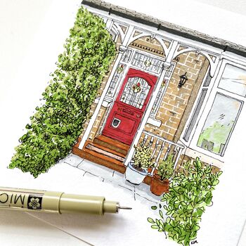 Personalised Front Door Illustration, 5 of 9
