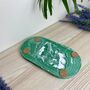 Emerald Green Oval Trinket Tray Dish, thumbnail 5 of 5