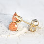 Sunstone Stud Earrings In Silver Or Gold, thumbnail 8 of 12