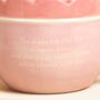 Pink Ceramic Scallop Edge Bow Mama Mug, thumbnail 4 of 4