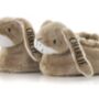 Nutbrown Hare Personalised Baby Booties, thumbnail 2 of 7