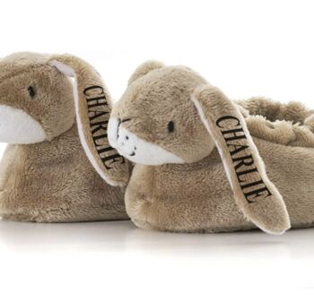 Nutbrown Hare Personalised Baby Booties, 2 of 7