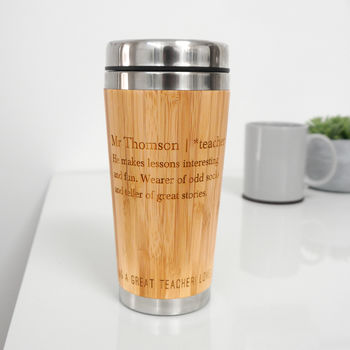 Personalised Wooden Teacher Definition Mug, Teacher Gift, 5 of 7