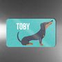 Personalised Dachshund Magnet Black And Tan Or Tan, thumbnail 1 of 2