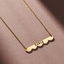 Cut Out Personalised Scallop Bar Necklace, thumbnail 2 of 7