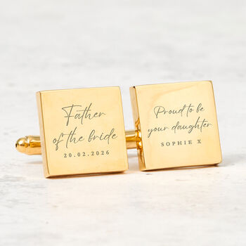 Father Of The Bride Cufflinks Gift From Daughter, 5 of 7