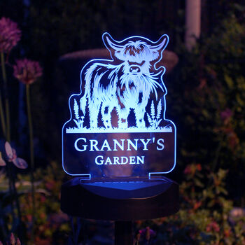 Grandma's Highland Cow Solar Garden Light, 3 of 4