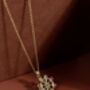 Spinning Nine Gemstones Dharma Wheel Necklace, thumbnail 5 of 12