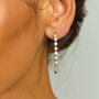 Sterling Silver Designer Royal Pearl Drop Earrings, thumbnail 2 of 4