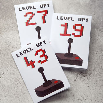 'Level Up' Personalised Age Birthday Card, 2 of 3