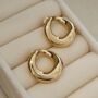 Geometric Circle Stud Earrings, thumbnail 4 of 5